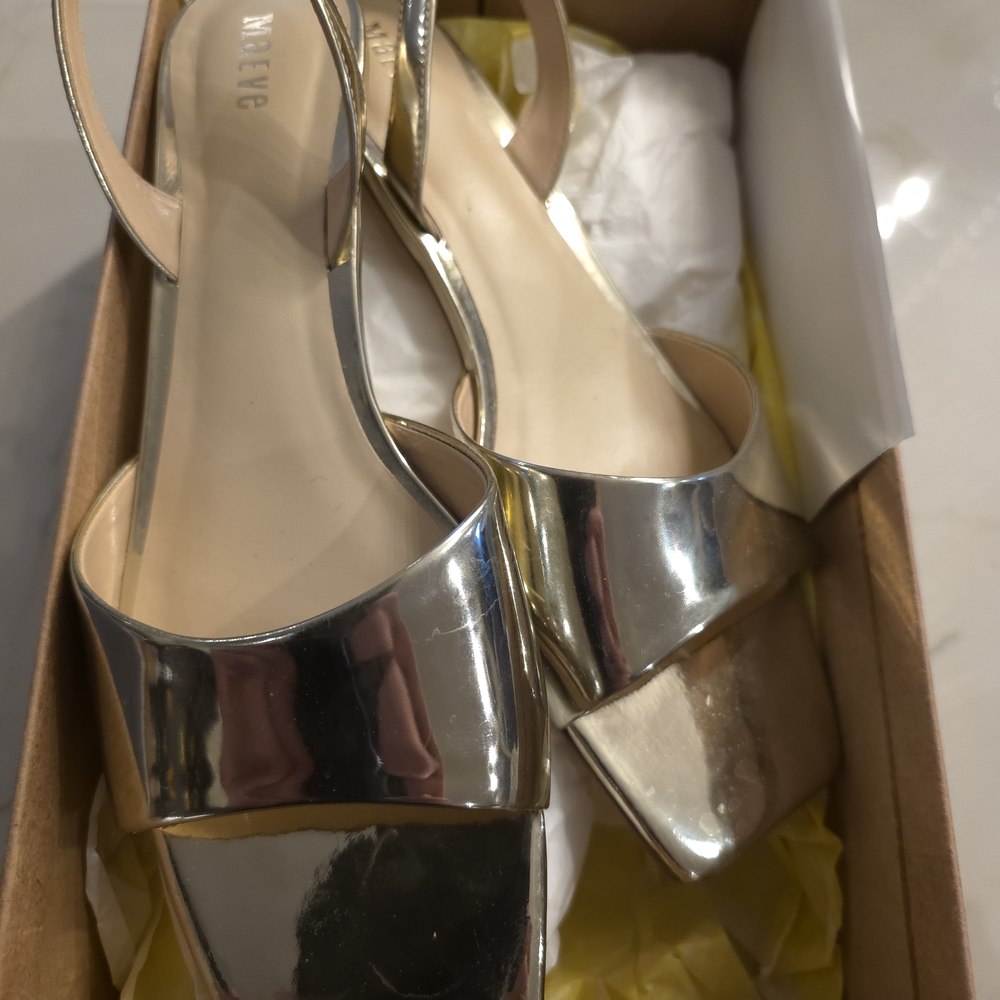 Anthropologie Silver Flats - Picture 2 of 5